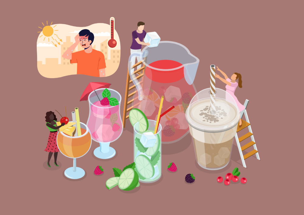 Nikmatnya Makanan dan Minuman Segar di Tengah Cuaca Panas